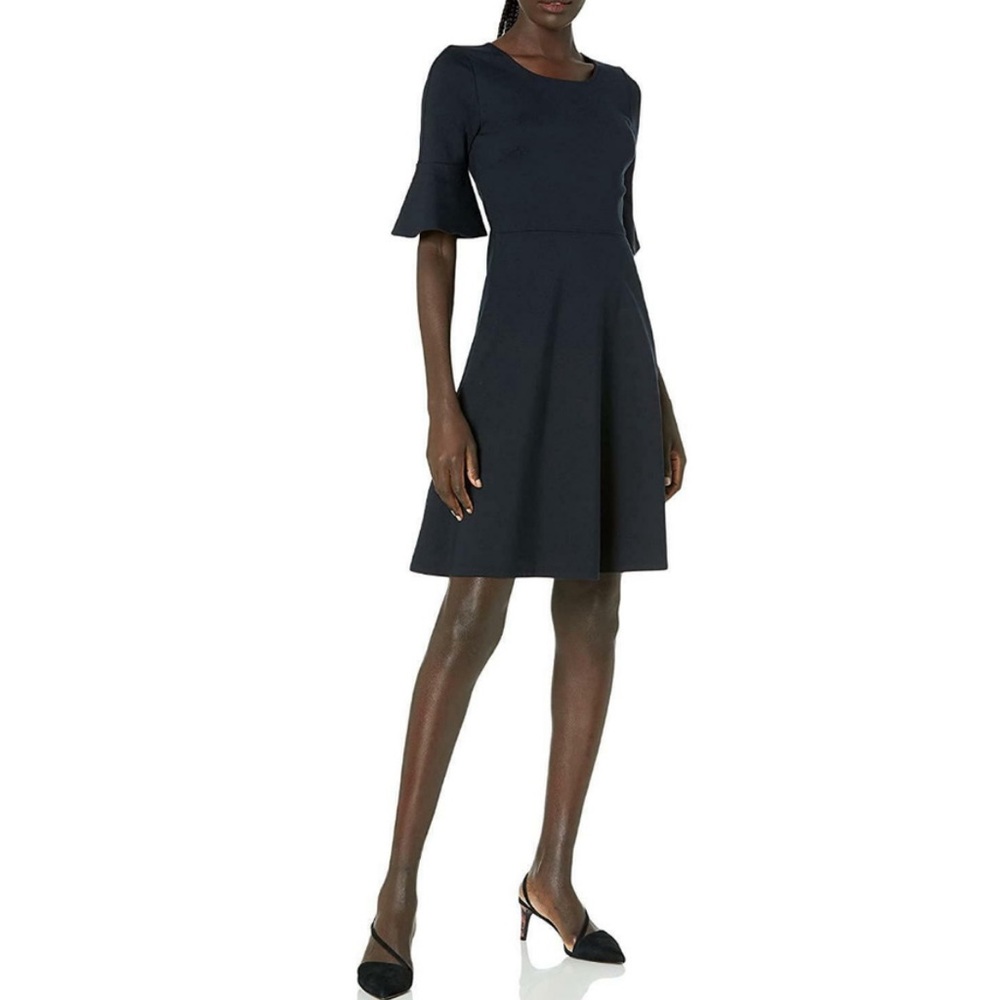 LARK & RO Women's Ruffle Sleeve Fit and Flare Dress - Size 8